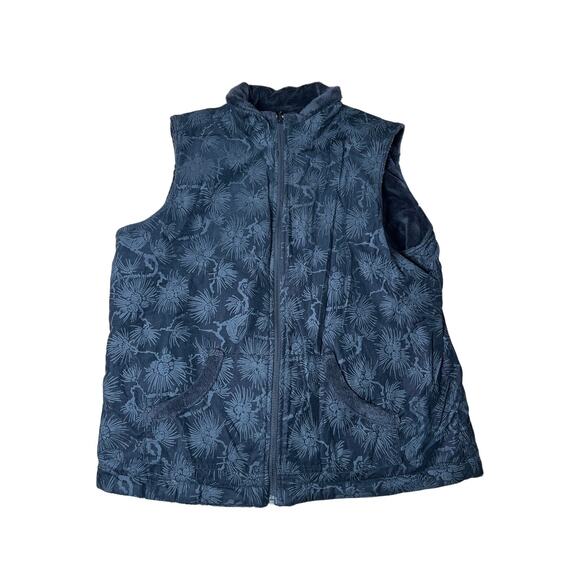 Columbia Jackets & Blazers - Columbia Women's Reversible Plush/Corduroy Pinecone Pattern Vest Black Large